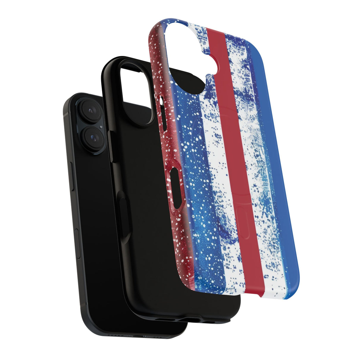 Patriotic Stripes Phone Case | Bold American Flag Design -Tough Magnetic iPhone Cover
