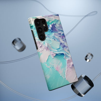 Aqua Abstract Impact-Resistant Phone Case