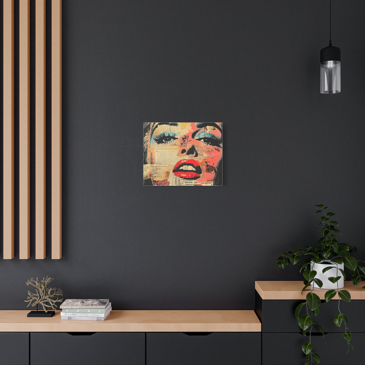 Canvas Wall Art Print, Retro Pop Culture Women 3 - Modern Home Decor, Wall Art, Gift for Art Lovers, Pop Art, Unique Gift for Her