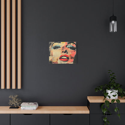 Canvas Wall Art Print, Retro Pop Culture Women 3 - Modern Home Decor, Wall Art, Gift for Art Lovers, Pop Art, Unique Gift for Her