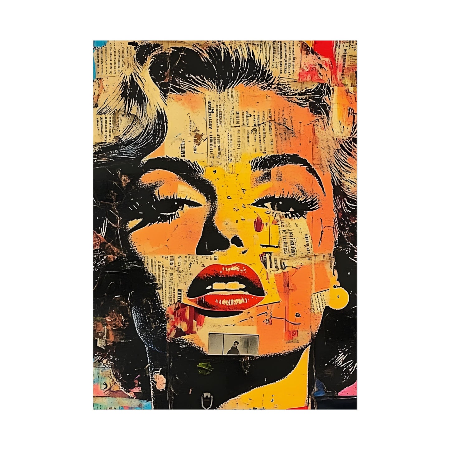 Wall Art Poster - Retro Pop Culture Woman 16, Comic Book Style