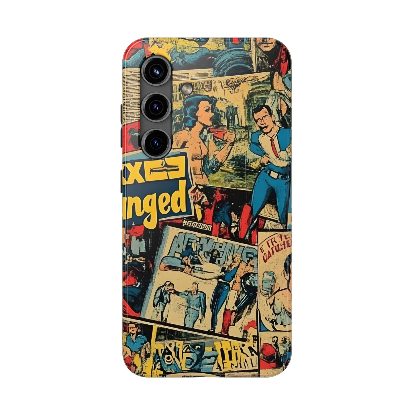 Vintage Comic - Tough Phone Cases, Superhero Phone Covers