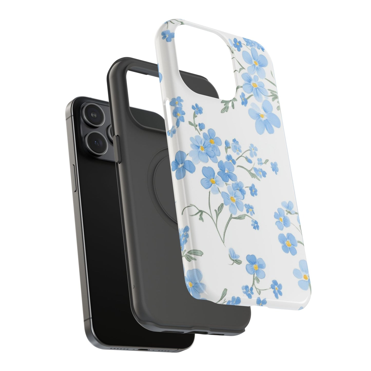 Blue Flower Design Floral Phone Case