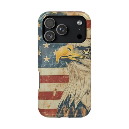Eagle American Flag Phone Case - Impact-Resistant, Patriotic Design