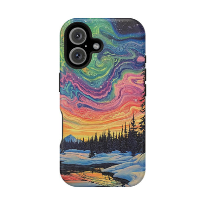 Nature-Inspired Impact-Resistant Phone Case - Vibrant Galaxy Sky Design