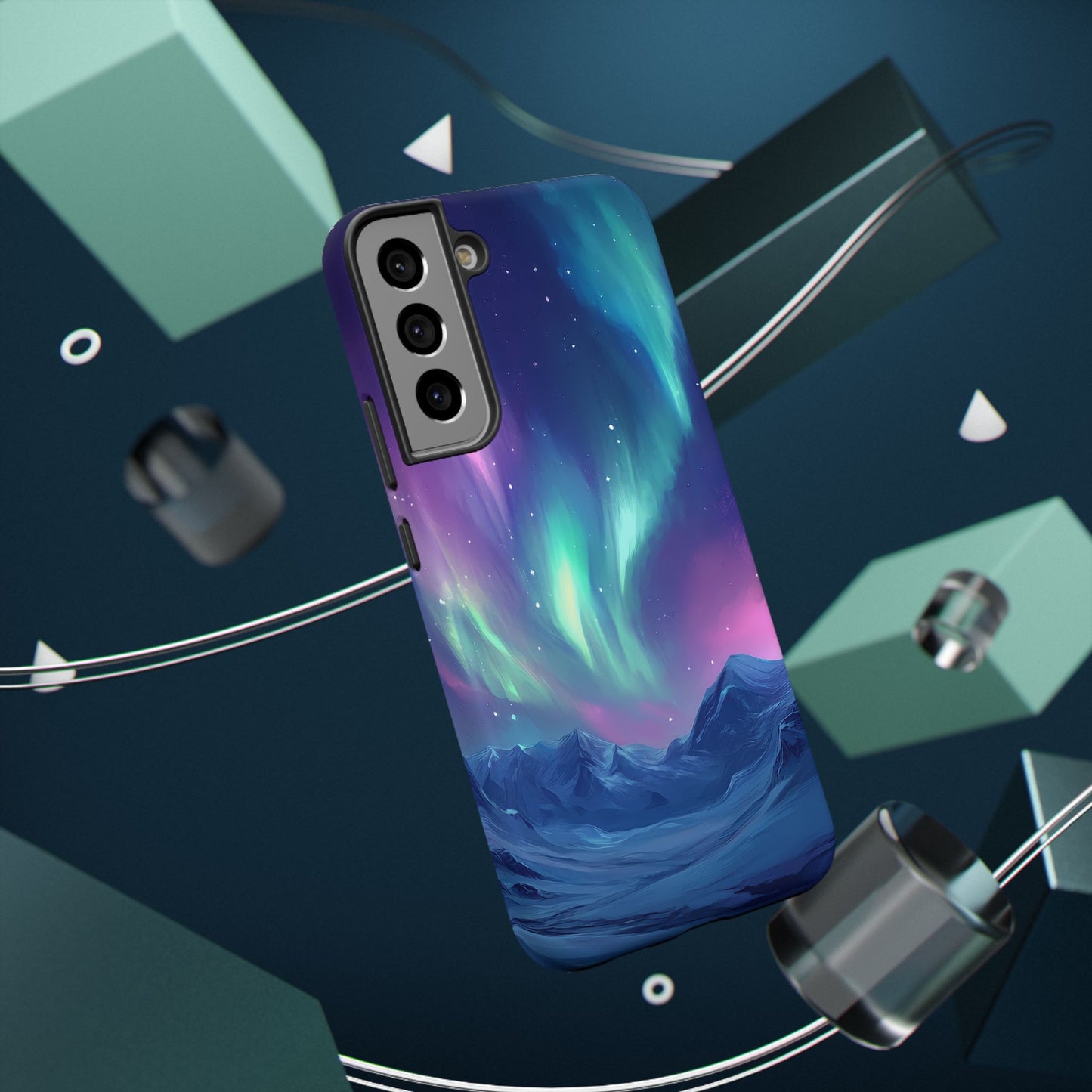 Aurora Borealis Impact-Resistant Phone Case - Colorful Northern Lights Design-2