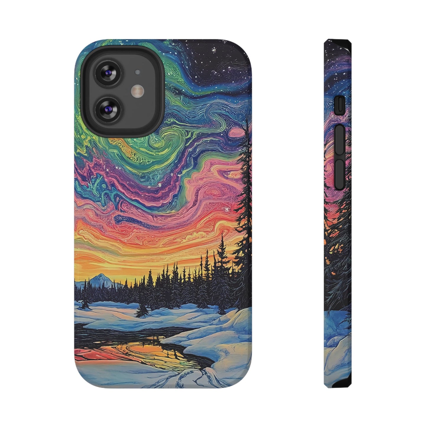 Nature-Inspired Impact-Resistant Phone Case - Vibrant Galaxy Sky Design