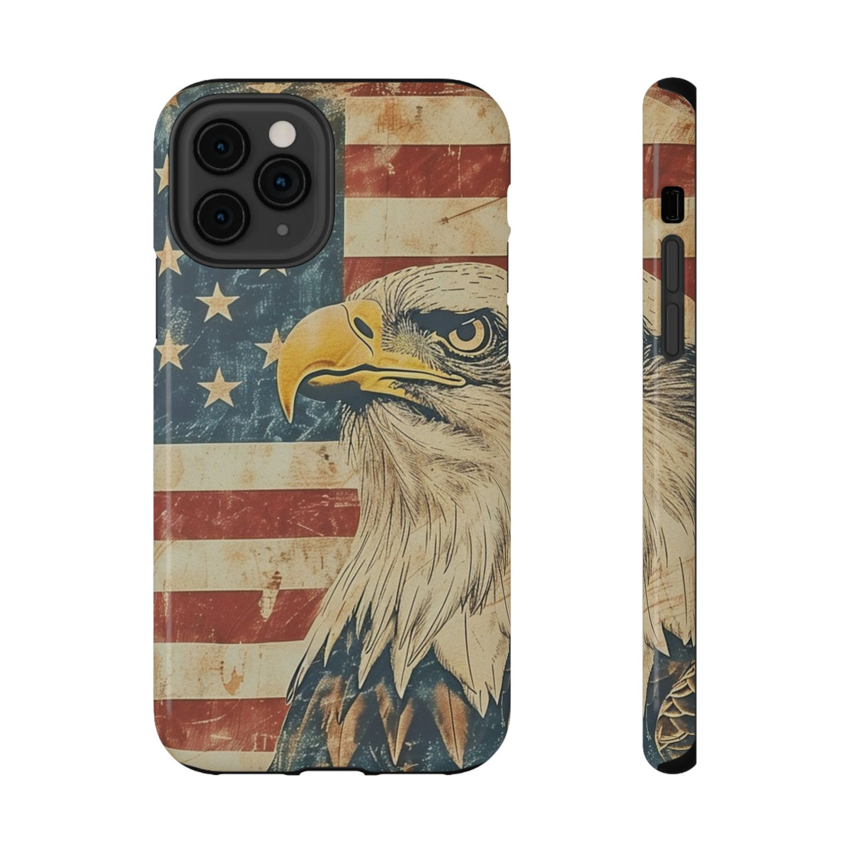 Eagle American Flag Phone Case - Impact-Resistant, Patriotic Design