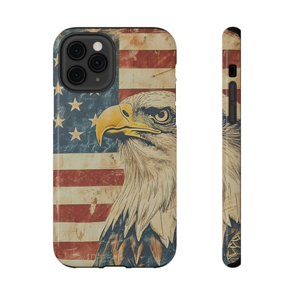 Eagle American Flag Phone Case - Impact-Resistant, Patriotic Design
