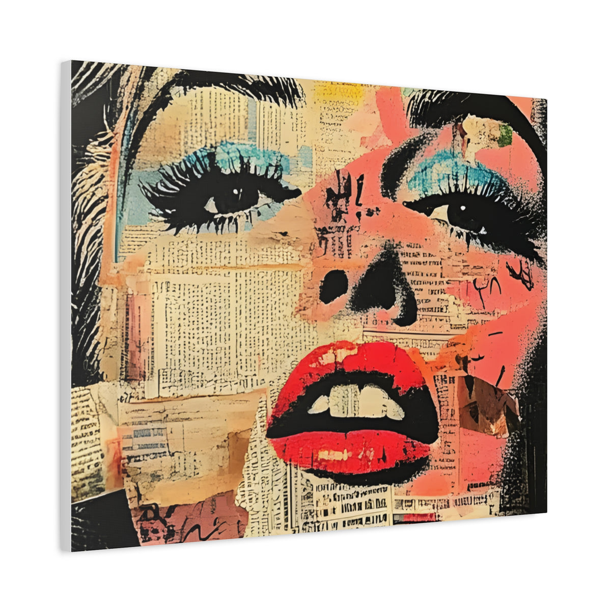 Canvas Wall Art Print, Retro Pop Culture Women 3 - Modern Home Decor, Wall Art, Gift for Art Lovers, Pop Art, Unique Gift for Her