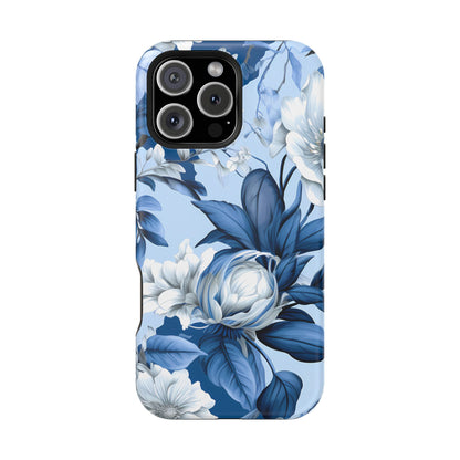 Elegant Blue Floral Phone Case
