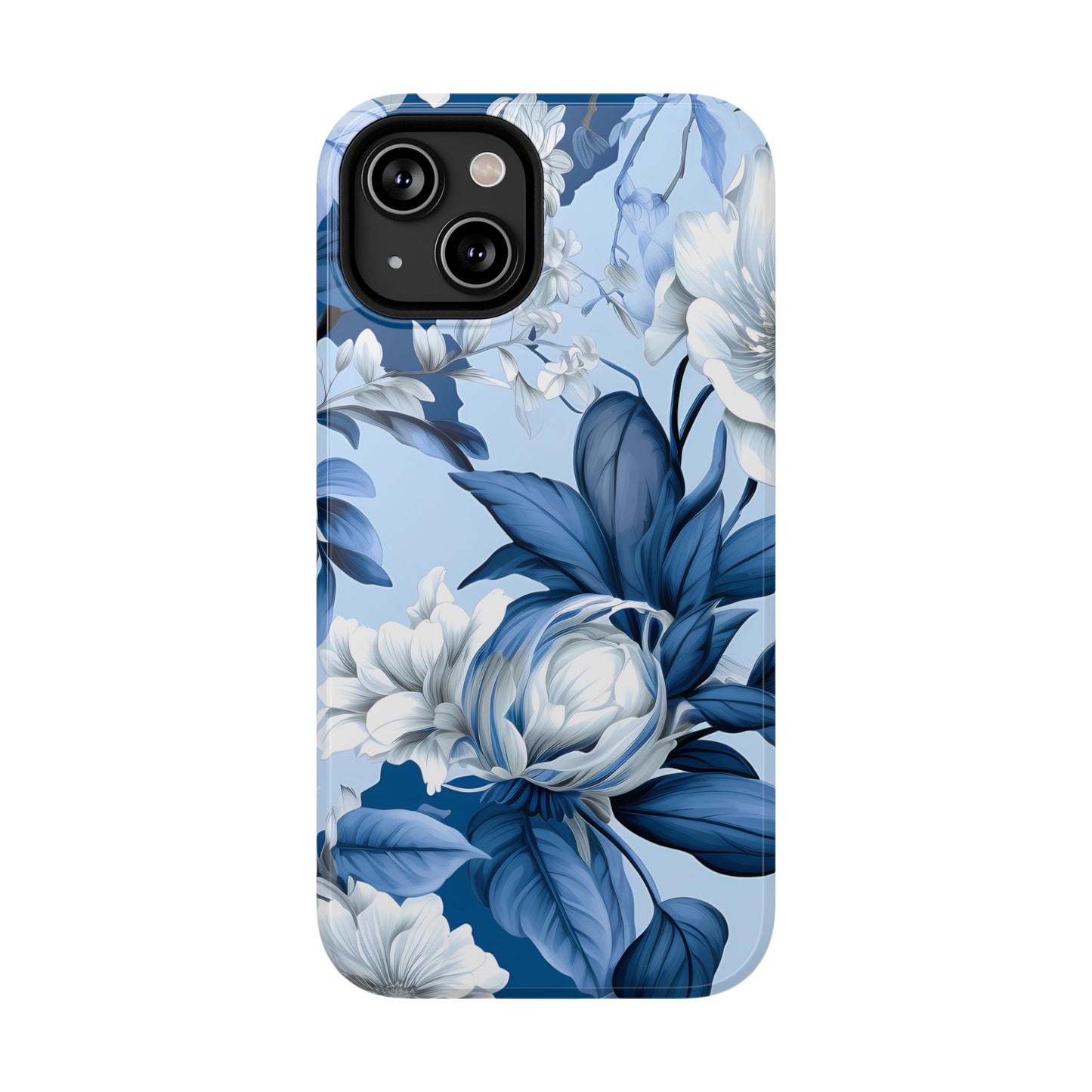 Elegant Blue Floral Phone Case
