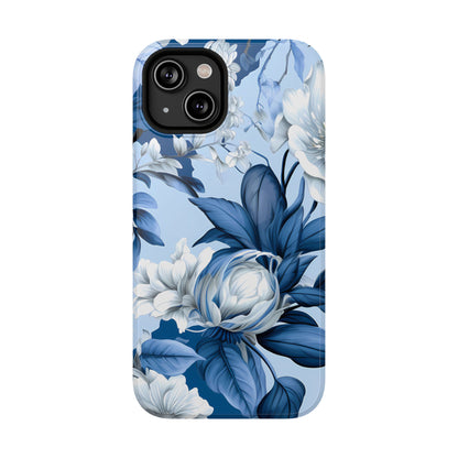 Elegant Blue Floral Phone Case