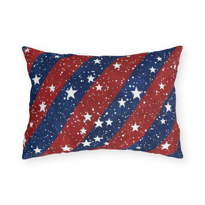 Patriotic Outdoor Pillows - Red, White & Blue Star Design for Summer Celebrations