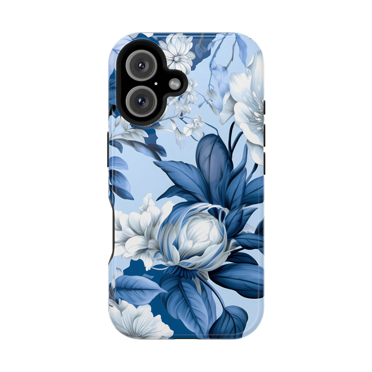 Elegant Blue Floral Phone Case