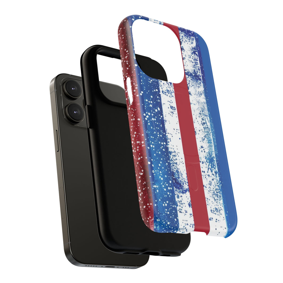 Patriotic Stripes Phone Case | Bold American Flag Design -Tough Magnetic iPhone Cover