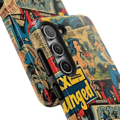 Vintage Comic - Tough Phone Cases, Superhero Phone Covers