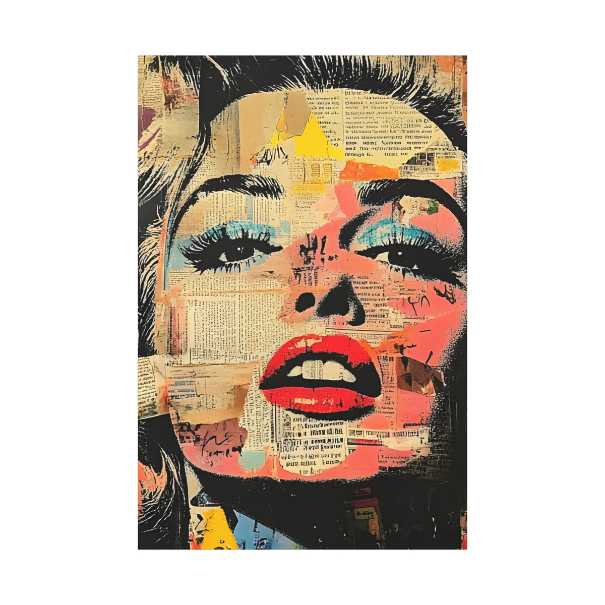 Canvas Wall Art Print, Retro Pop Culture Women 3 - Modern Home Decor, Wall Art, Gift for Art Lovers, Pop Art, Unique Gift for Her