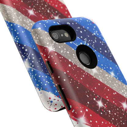 Glittery Patriotic Phone Case - Tough Cases