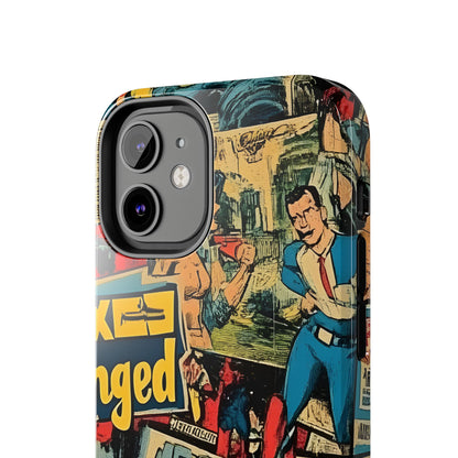Vintage Comic - Tough Phone Cases, Superhero Phone Covers
