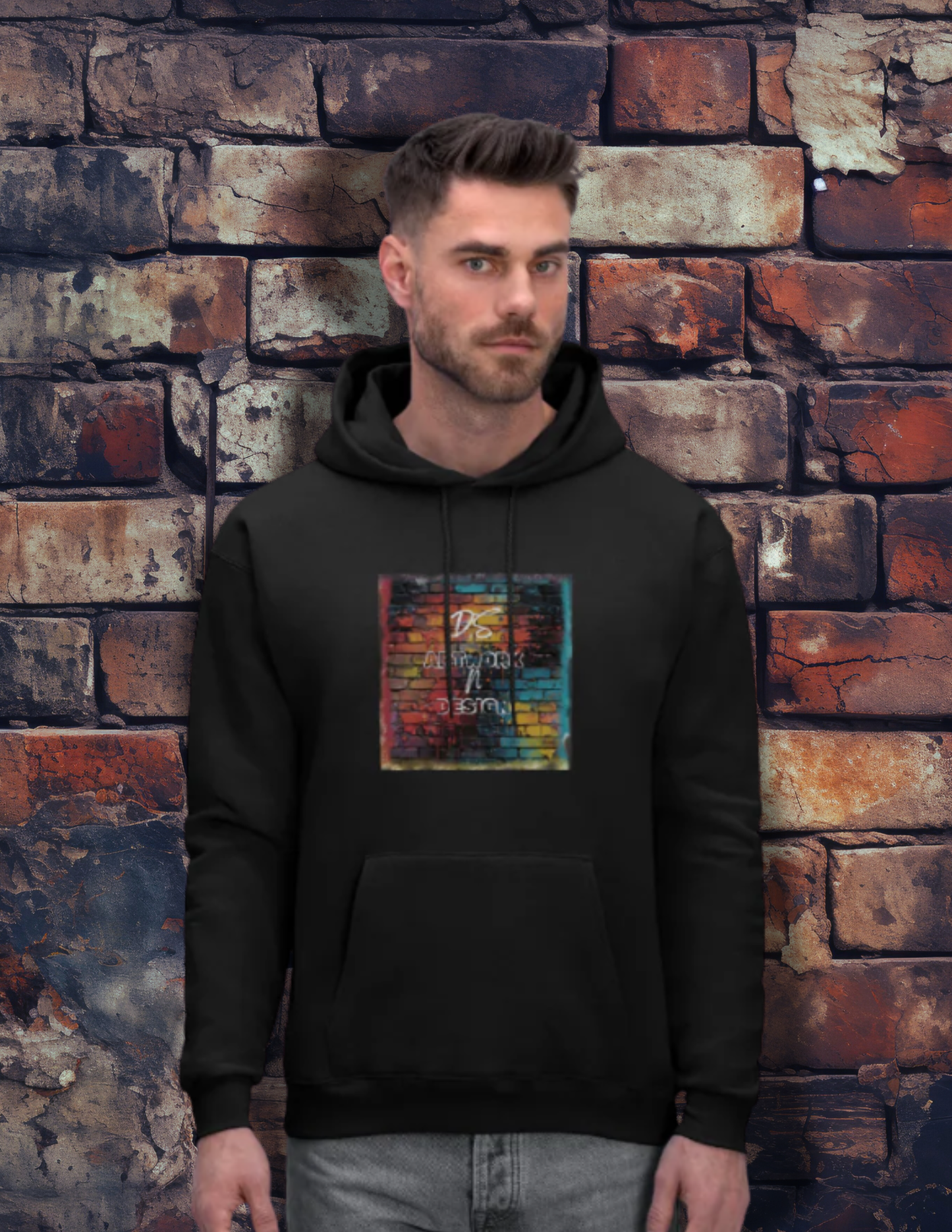 Brick Wall Art - Men's Hoodie