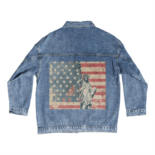 American Liberty - Men's Jean Jacket - DS Artwork N Design