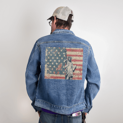 American Liberty - Men's Jean Jacket - DS Artwork N Design