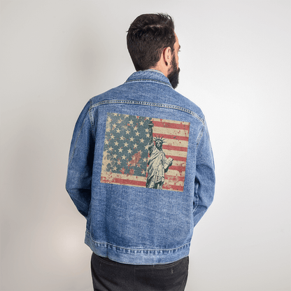 American Liberty - Men's Jean Jacket - DS Artwork N Design