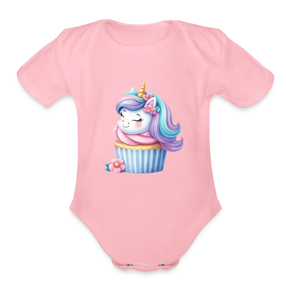 Bday Cupcake Unicorn - Short Sleeve Baby onesie - DS Artwork N Design