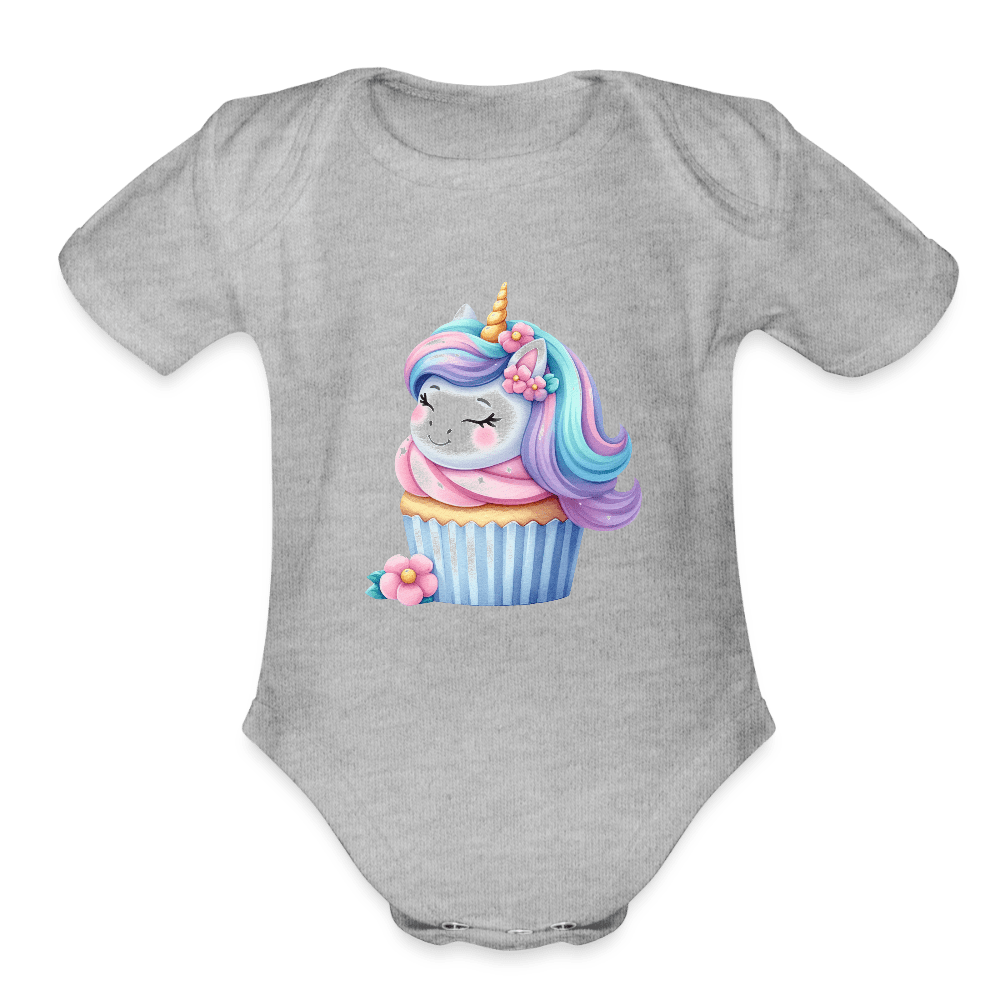 Bday Cupcake Unicorn - Short Sleeve Baby onesie - DS Artwork N Design