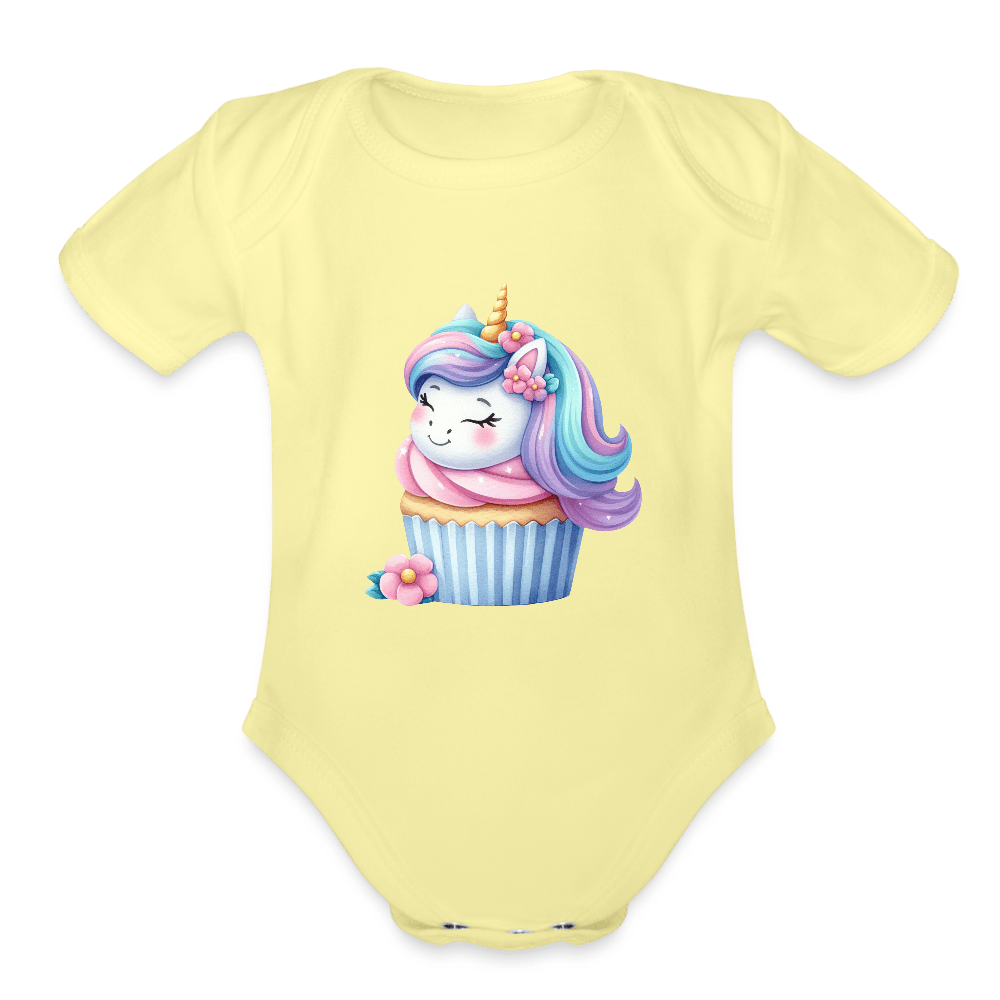 Bday Cupcake Unicorn - Short Sleeve Baby onesie - DS Artwork N Design