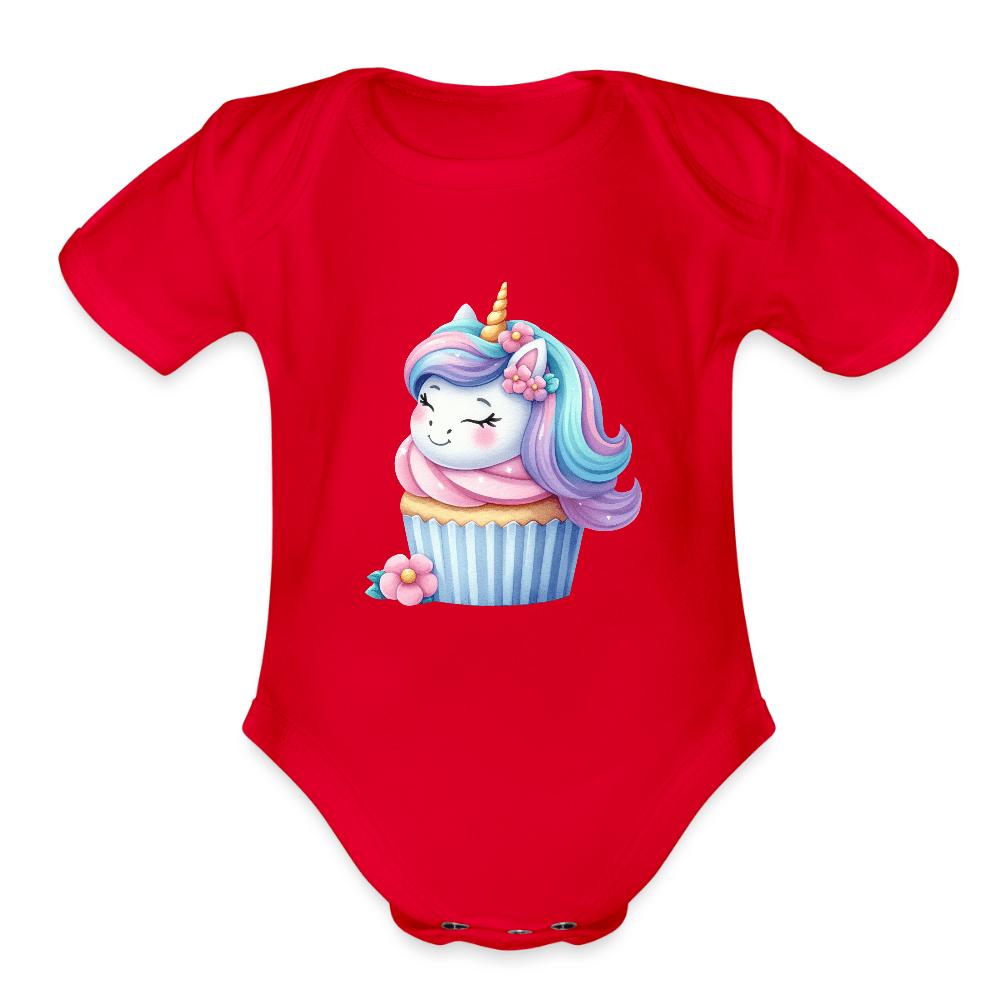Bday Cupcake Unicorn - Short Sleeve Baby onesie - DS Artwork N Design