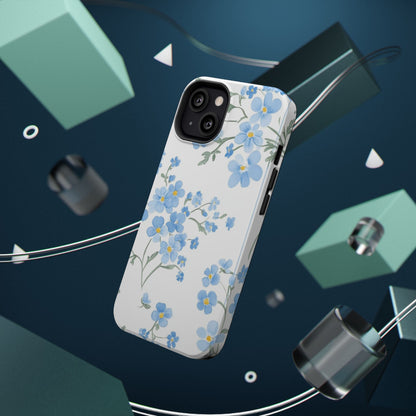 Blue Flower Design Floral Phone Case - DS Artwork N Design