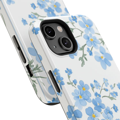 Blue Flower Design Floral Phone Case - DS Artwork N Design