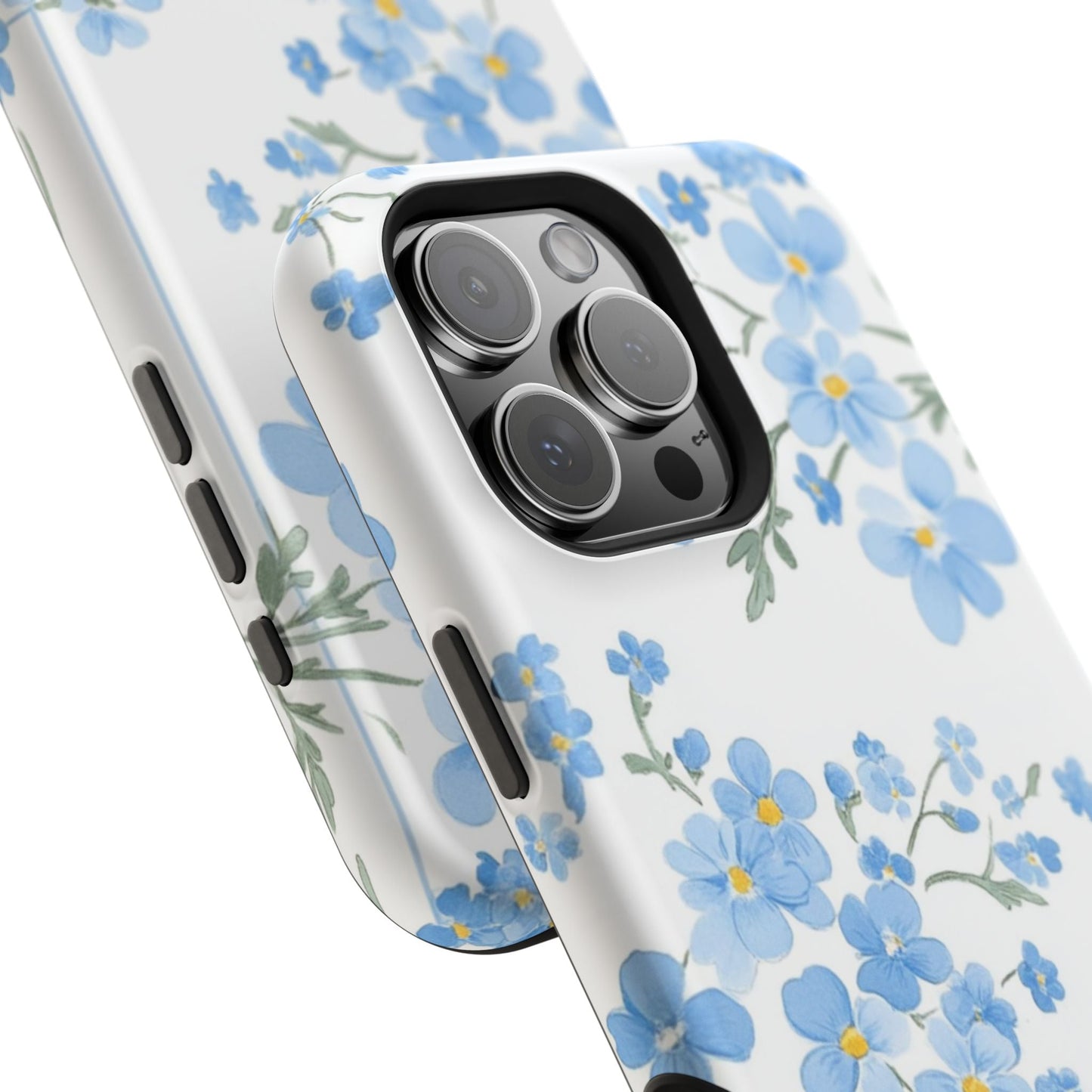Blue Flower Design Floral Phone Case - DS Artwork N Design