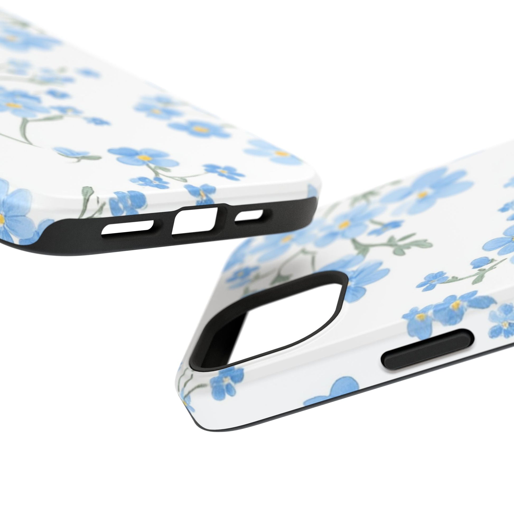 Blue Flower Design Floral Phone Case - DS Artwork N Design