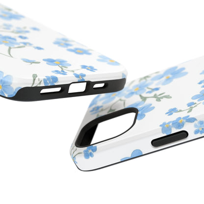 Blue Flower Design Floral Phone Case - DS Artwork N Design