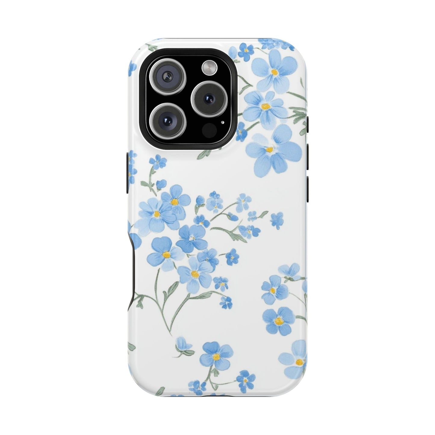Blue Flower Design Floral Phone Case - DS Artwork N Design