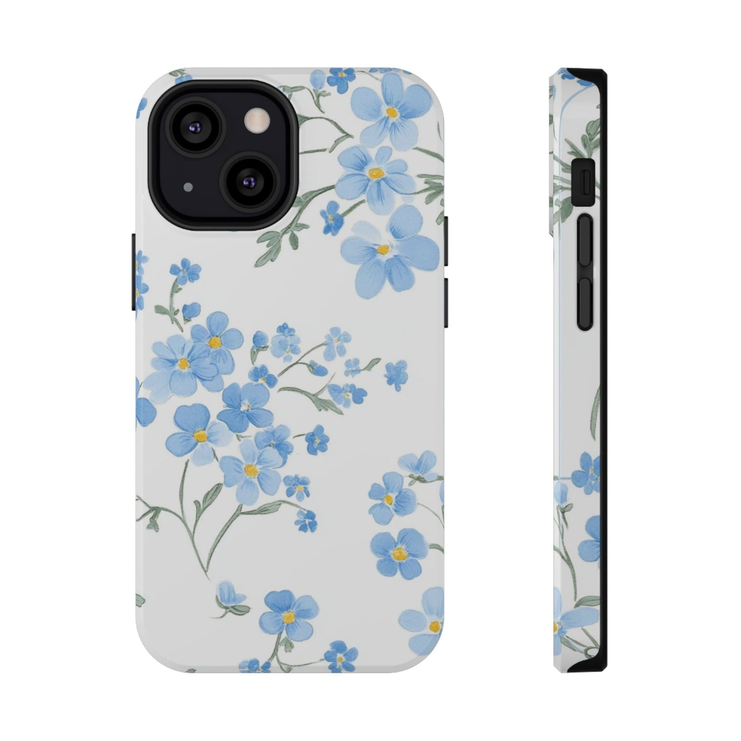 Blue Flower Design Floral Phone Case - DS Artwork N Design
