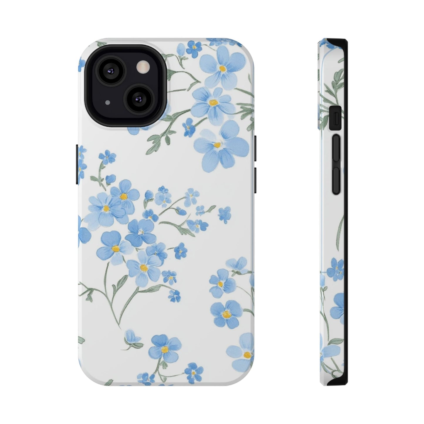 Blue Flower Design Floral Phone Case - DS Artwork N Design