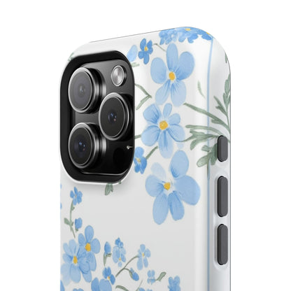 Blue Flower Design Floral Phone Case - DS Artwork N Design