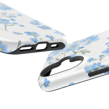 Blue Flower Design Floral Phone Case - DS Artwork N Design