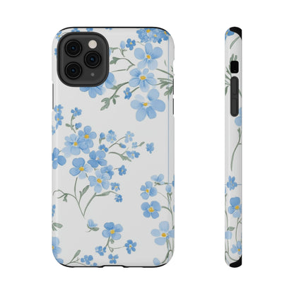 Blue Flower Design Floral Phone Case - DS Artwork N Design