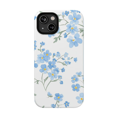 Blue Flower Design Floral Phone Case - DS Artwork N Design