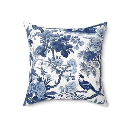 Botanical Bluebird Throw Pillow - DS Artwork N Design