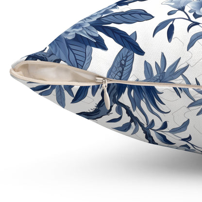 Botanical Bluebird Throw Pillow - DS Artwork N Design
