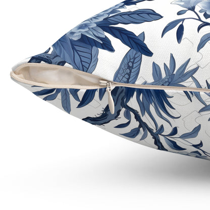Botanical Bluebird Throw Pillow - DS Artwork N Design