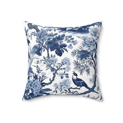 Botanical Bluebird Throw Pillow - DS Artwork N Design