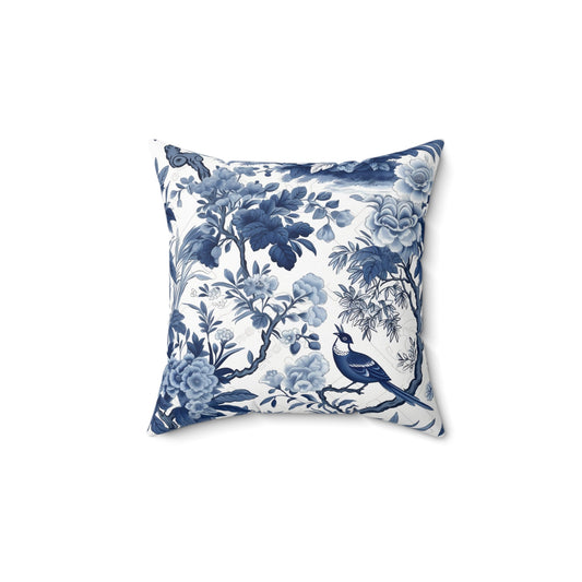 Botanical Bluebird Throw Pillow - DS Artwork N Design