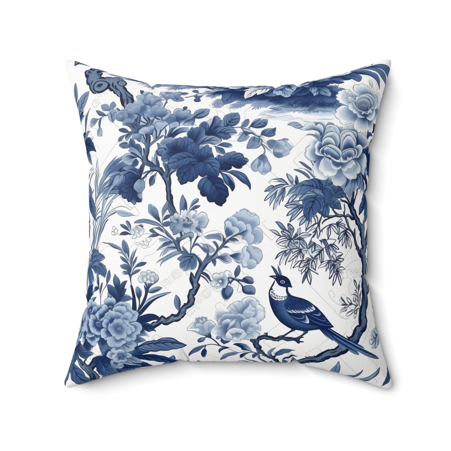 Botanical Bluebird Throw Pillow - DS Artwork N Design